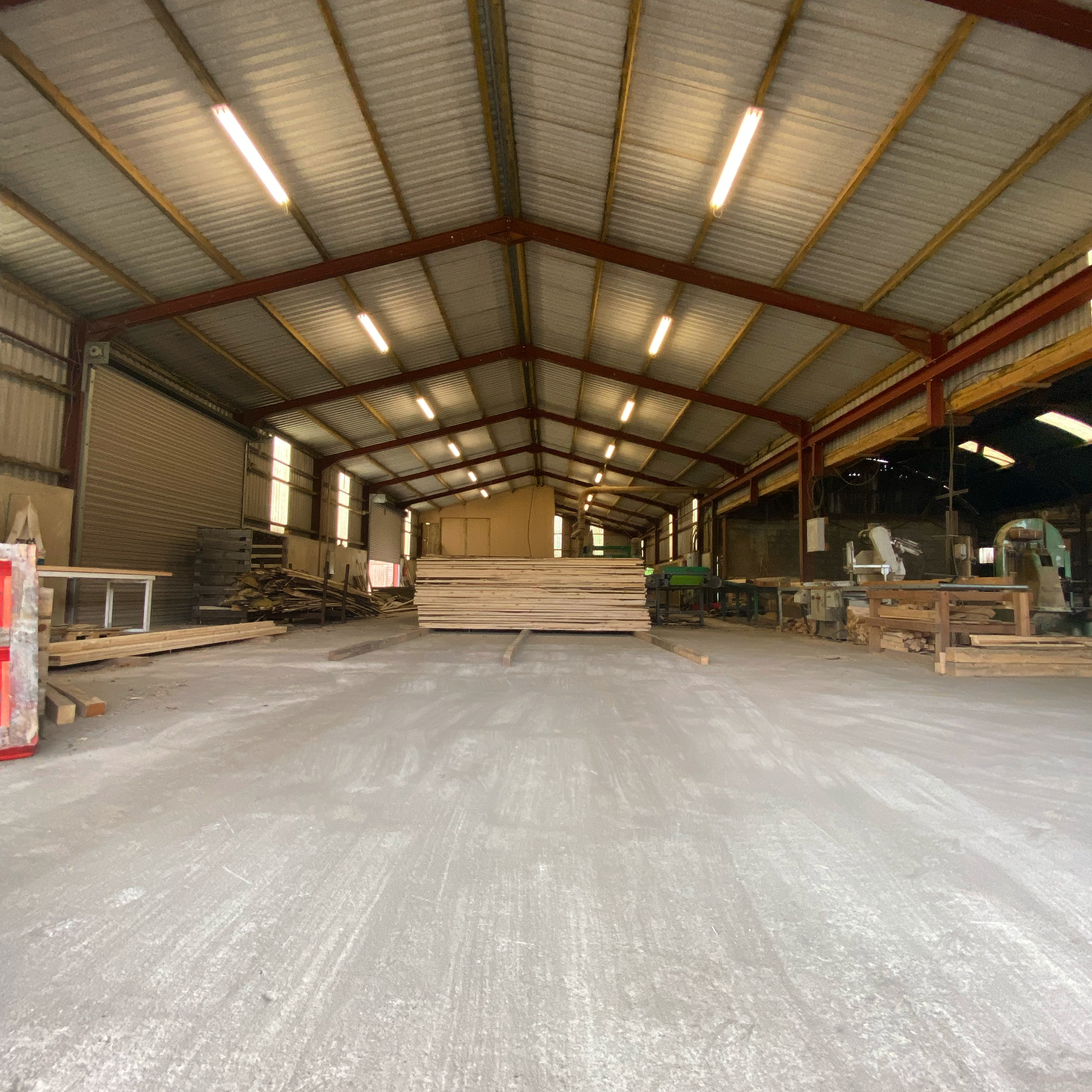 Sawmill machinery inside A&R Taggart Sawmills